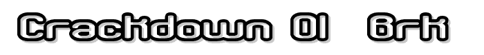 Crackdown O1 -BRK- font